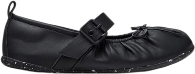 Wabi Black Leather Ballerinas