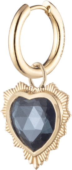 FoundRae Gemstone Heart Stud Earrings