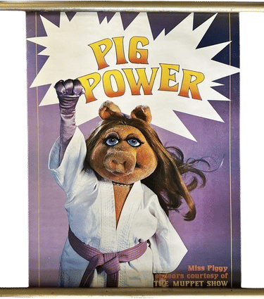 Vintage 1978 Scandecor The Puppet Show Miss Piggy Pig Power Poster