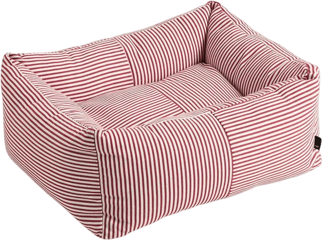 Hay Striped Dog Bed (Red)