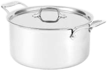 G5® Graphite Core Stainless Steel 5-ply Bonded Cookware; Stockpot with Lid; 8 quart