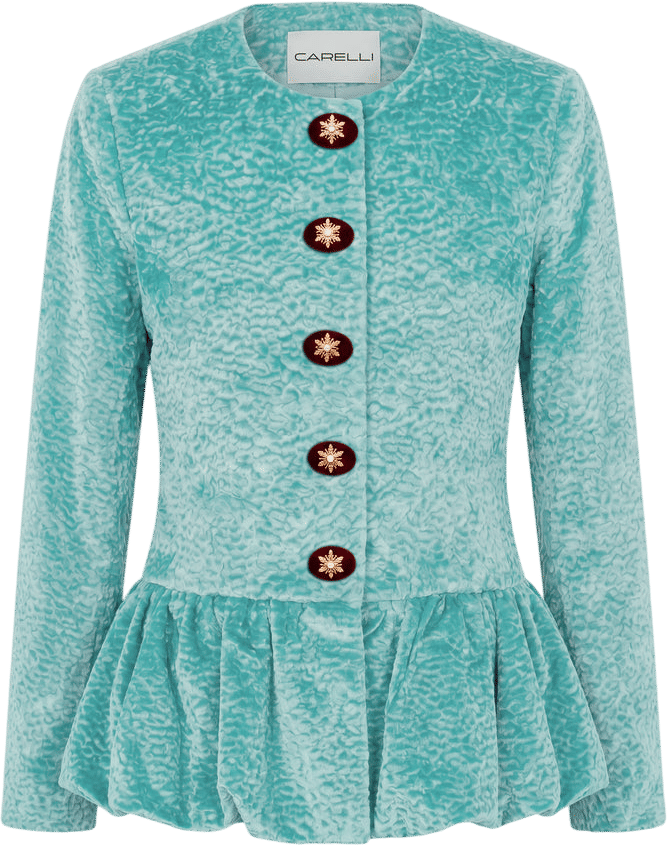 Evelyn Velvet Peplum Jacket