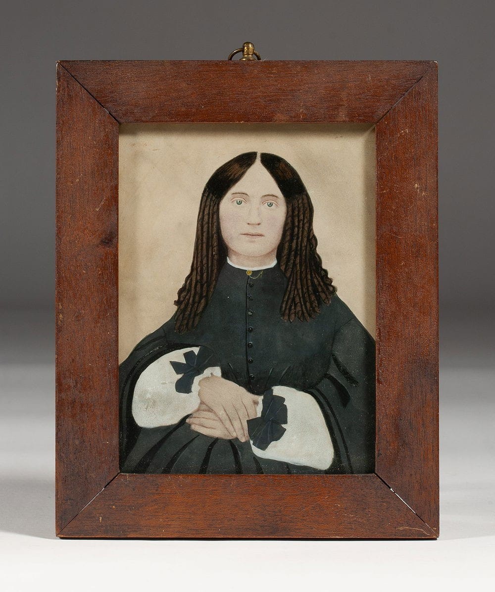 American Folk Art Painting of Judith Ellis (1861)