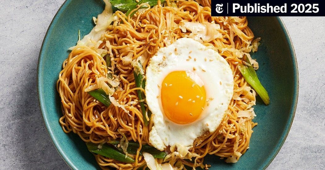 Soy Sauce Noodles with Cabbage and Fried Eggs by Hetty Lui McKinnon on New York Times Cooking