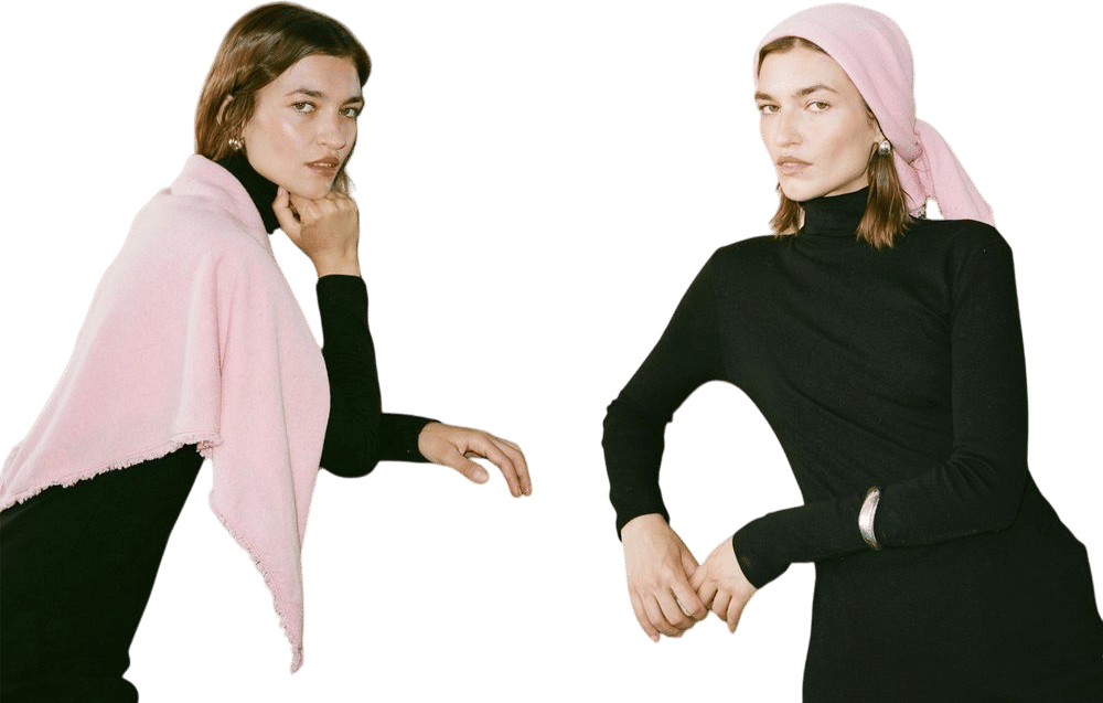 Tricot x Gil Rodriguez Cashmere Bandana - Rosa