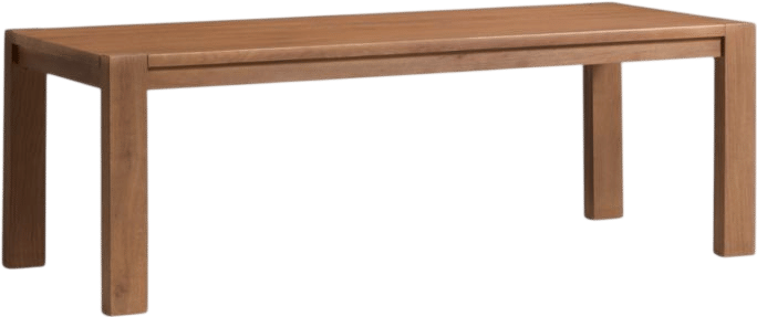 Terra 90" Warm Brown Oak Solid Wood Dining Table