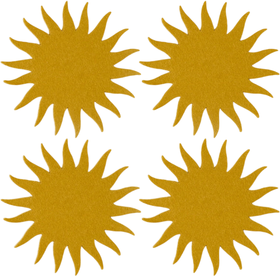 Wool Sunburst Coasters by Graf Lantz