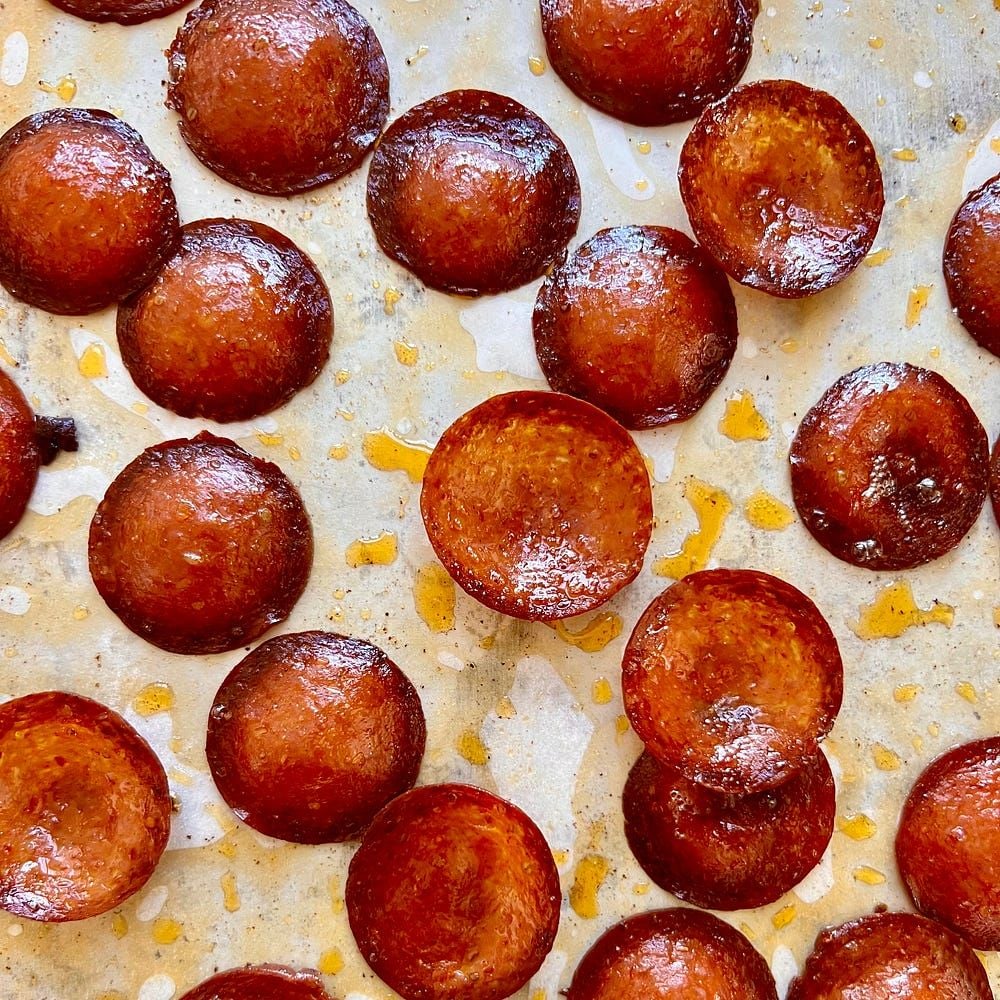 Turn leftover salami into crispy chips!