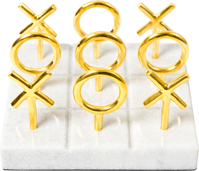 Brass Tic-Tac-Toe Set