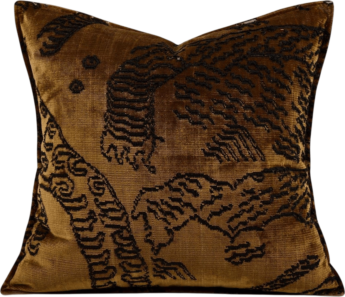 Tiger Print Velvet Pillow Cover
