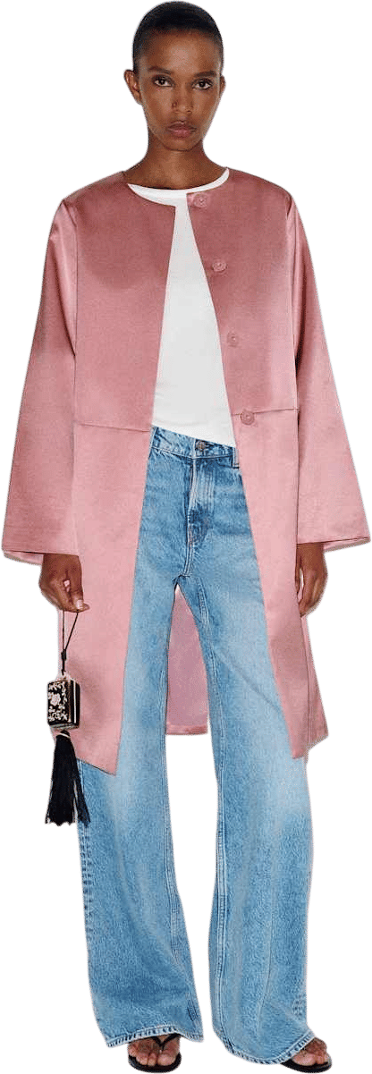 Reformation Stella Satin Coat