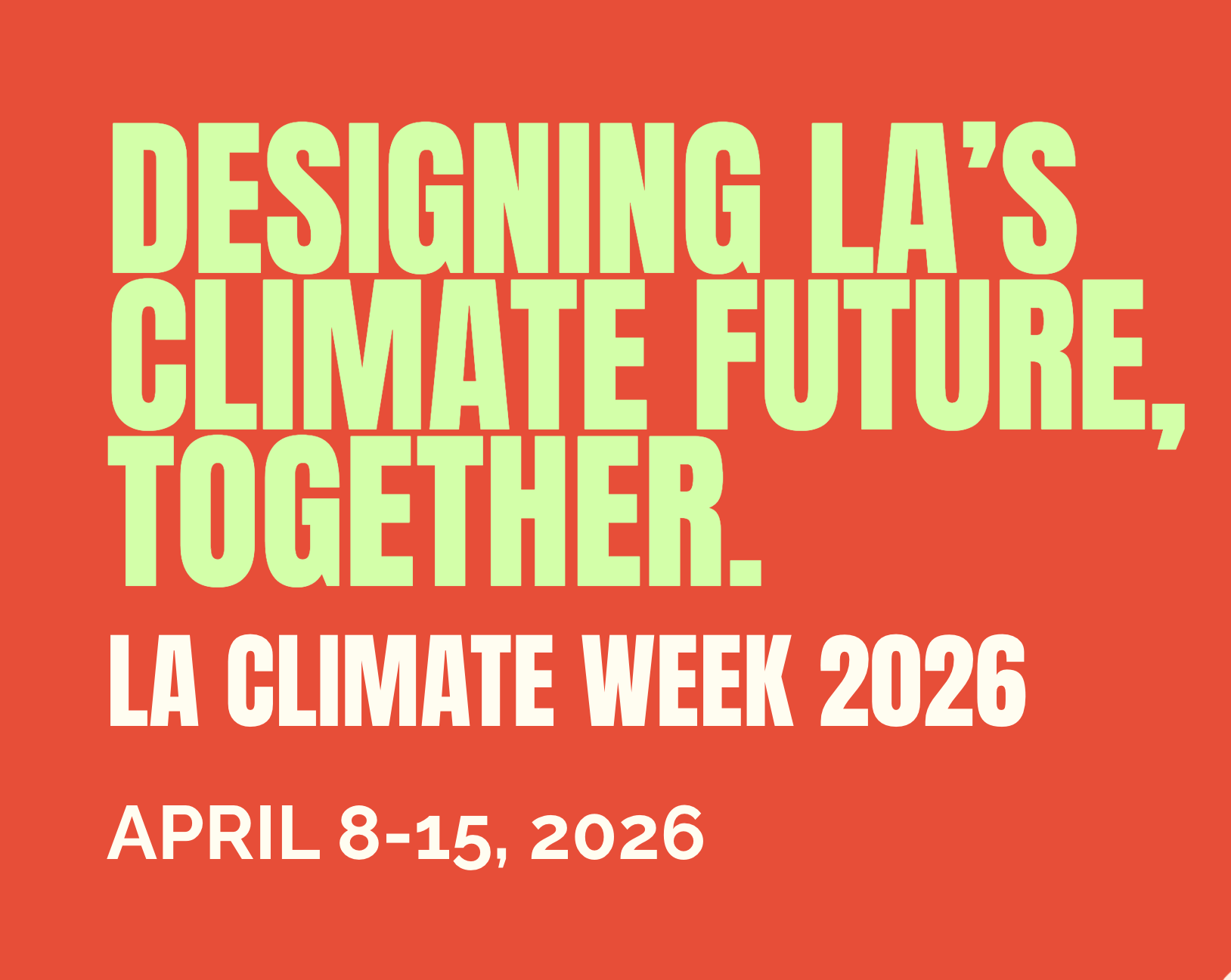 LA Climate Week 2026: 4.8-15