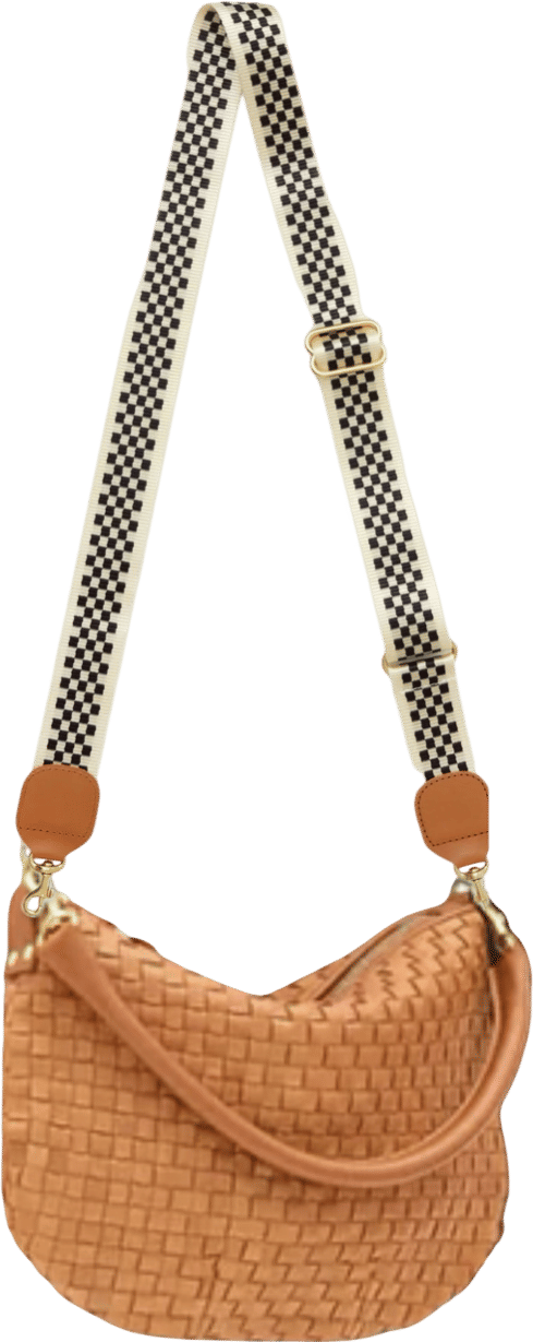 Adjustable Checker Crossbody Strap