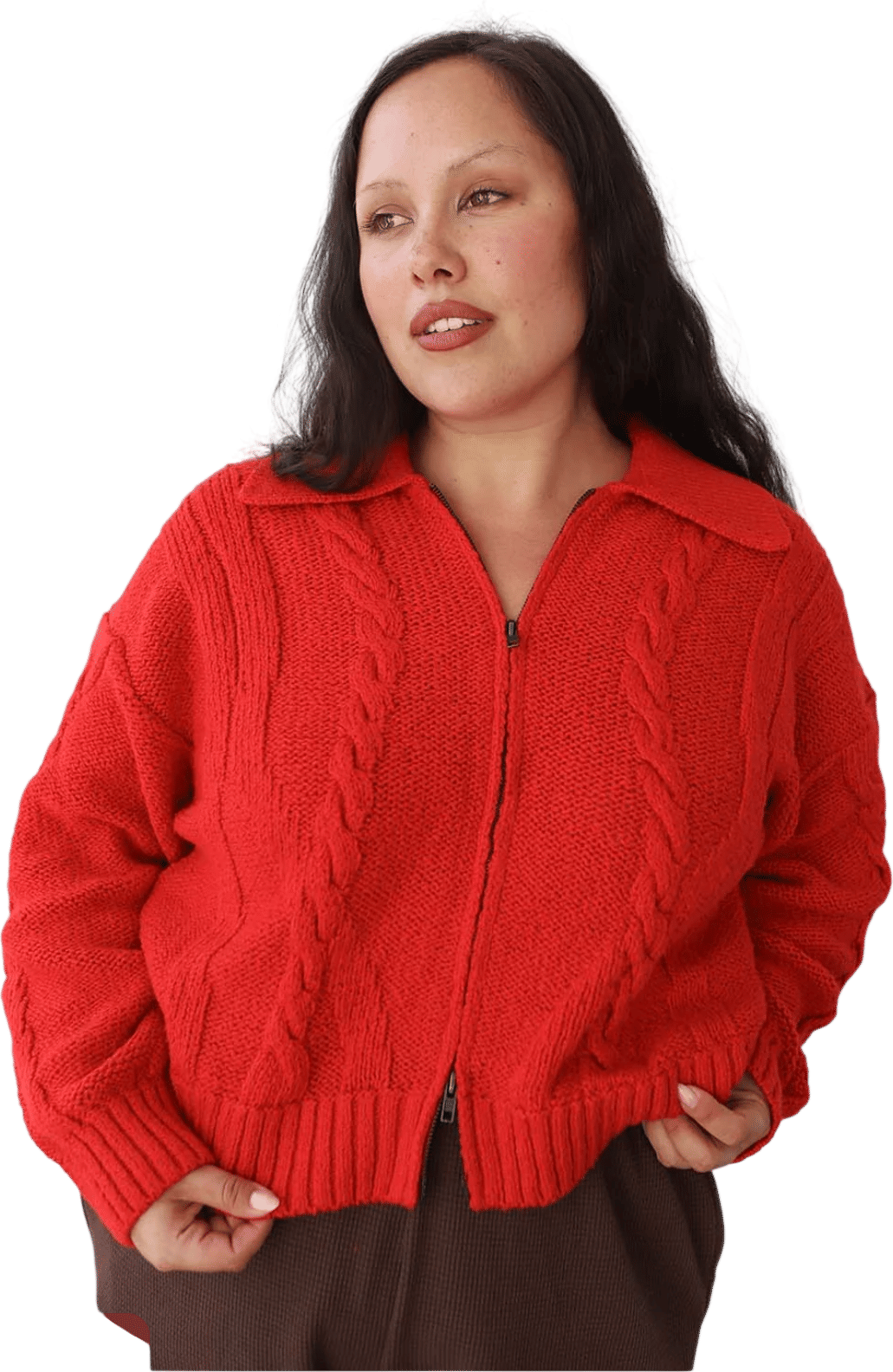 Noble zip cardigan