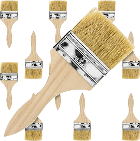 U.S. Art Supply 3-Inch Paint and Chip Brushes