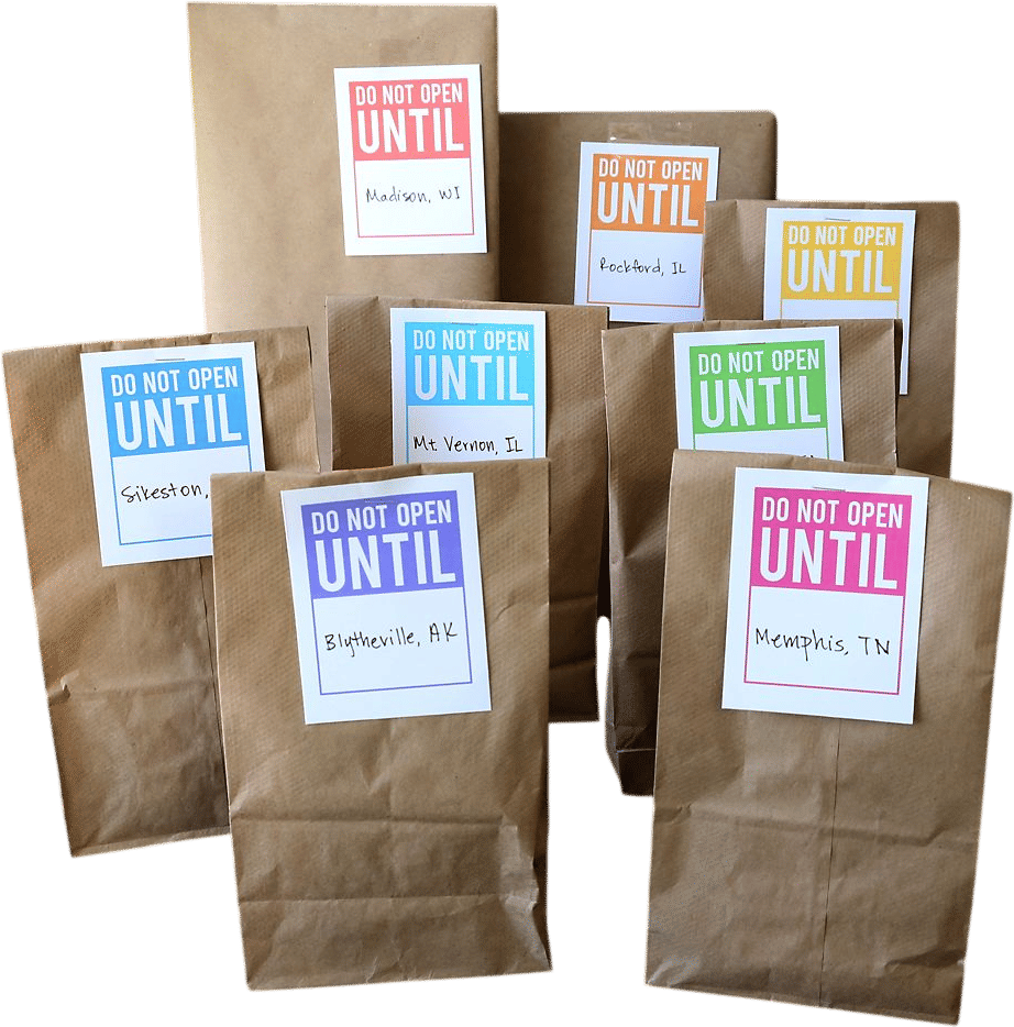 Numbered Countdown Treat Bags until Mom & Dad get home