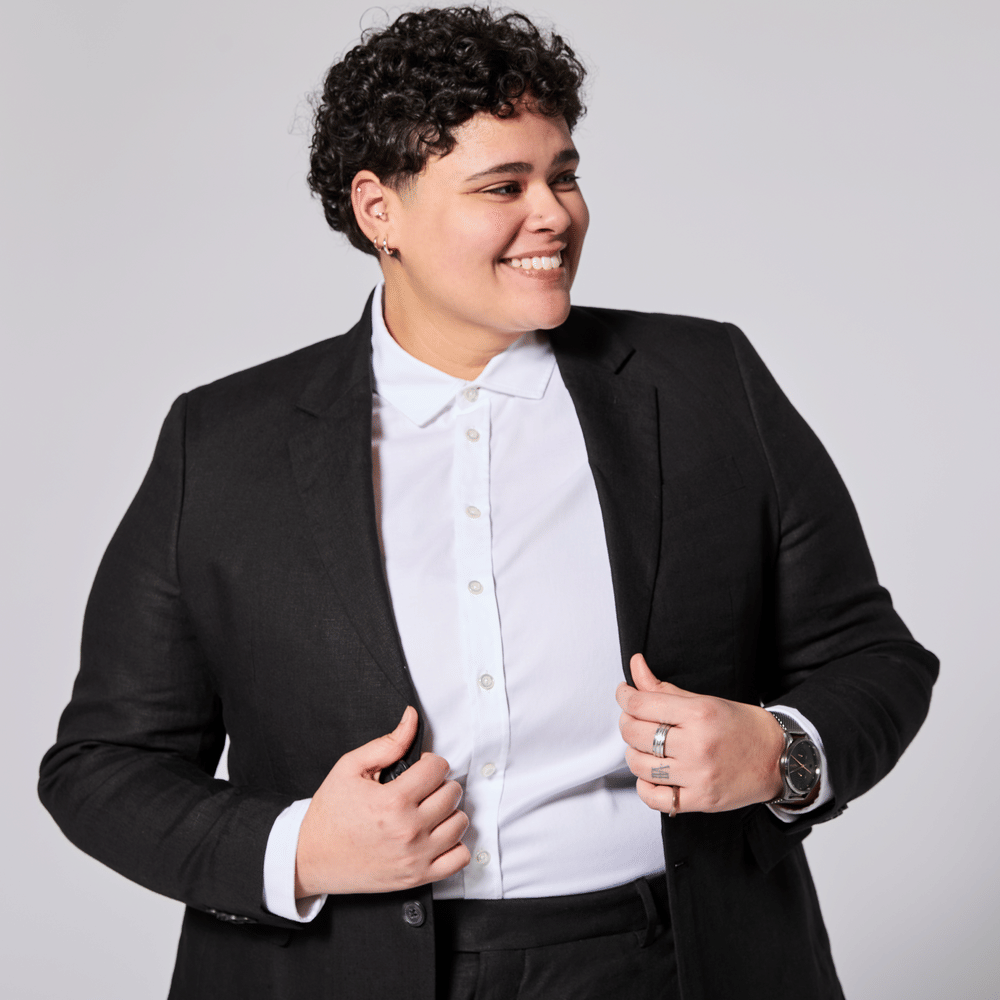 kirrin finch | finch linen dress blazer (black)