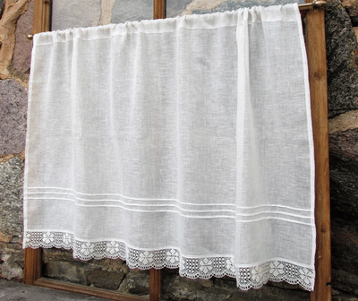 Lace and Linen Cafe Curtain