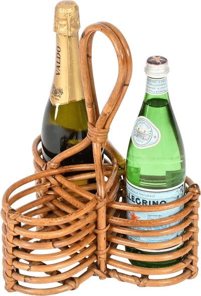 French Riviera Wicker Bottle Rack