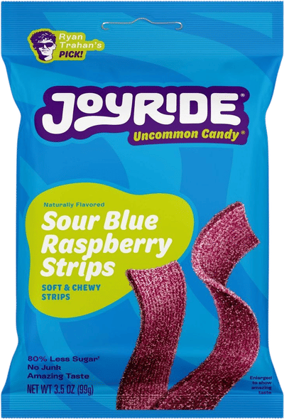 Sour Blue Raspberry Gummy Strips