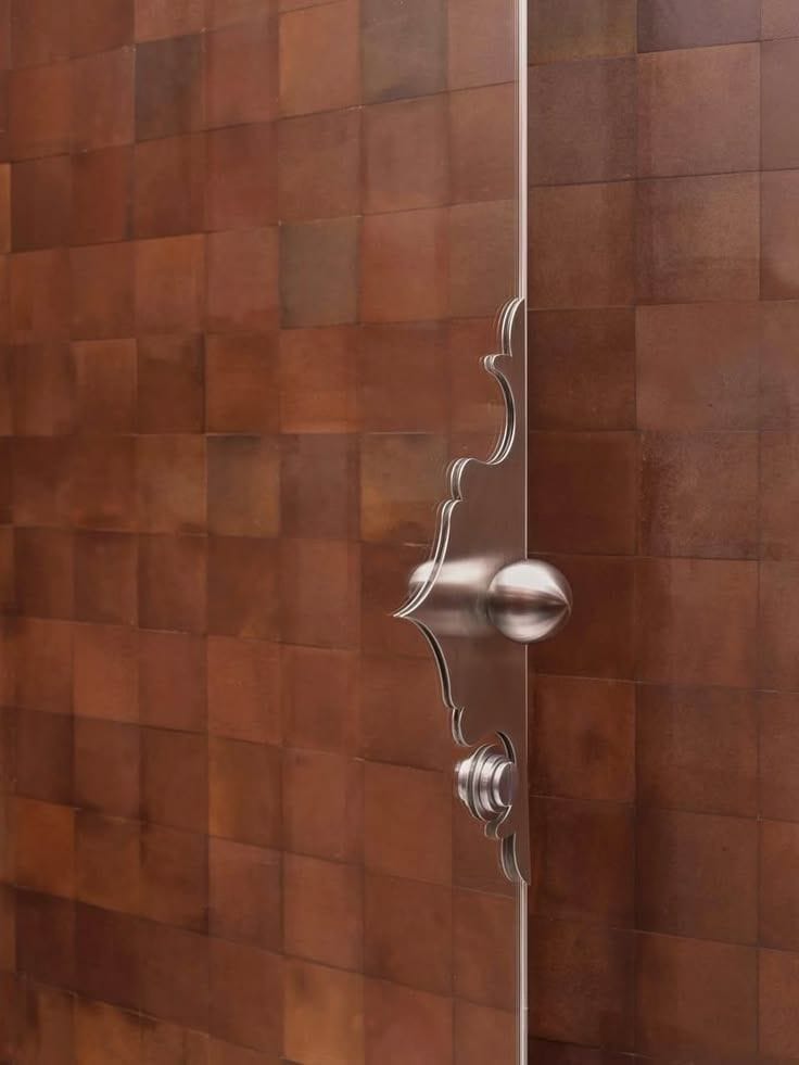 Shower Door Handle that Tells a Story