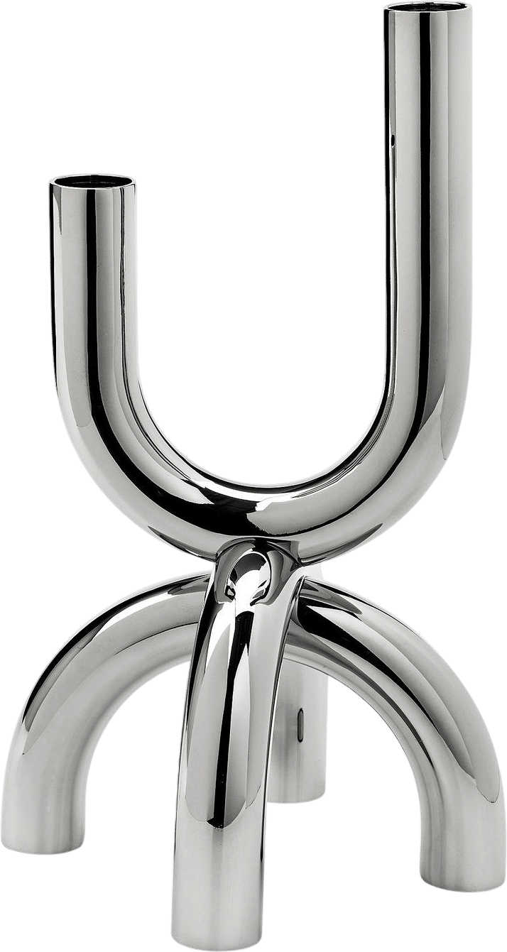 SNÖDUVA candlestick, silver
