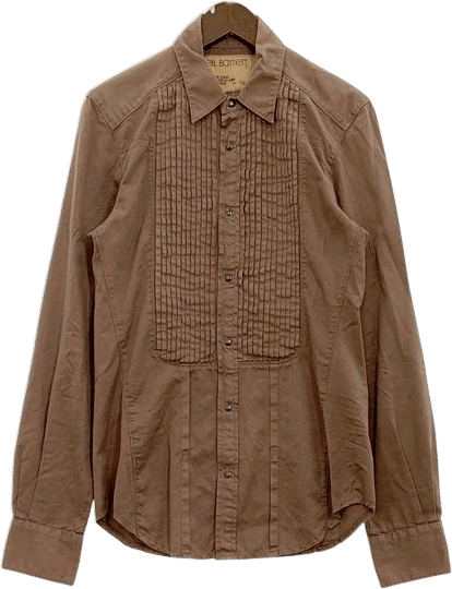 Neil Barrett Brown Frill Dress Shirt