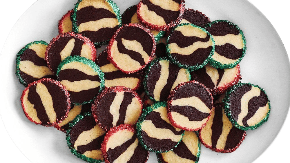 Zebra shortcake cookies