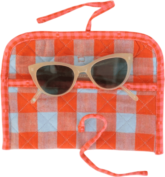 Gingham Matador Sunglass Pouch
