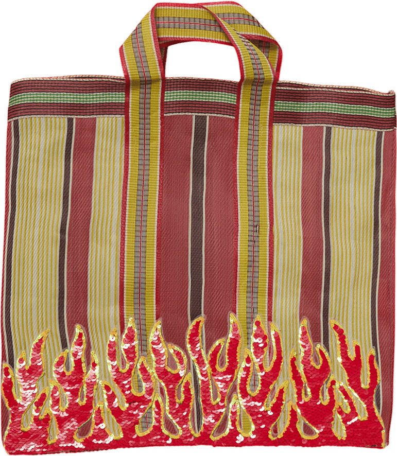 Chan Luu Recycled Market Bag Flame