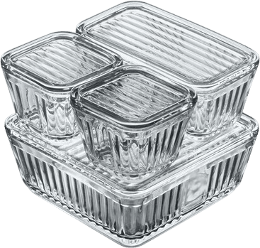 Anchor Hocking 1932 Ribbed Refrigerator Container