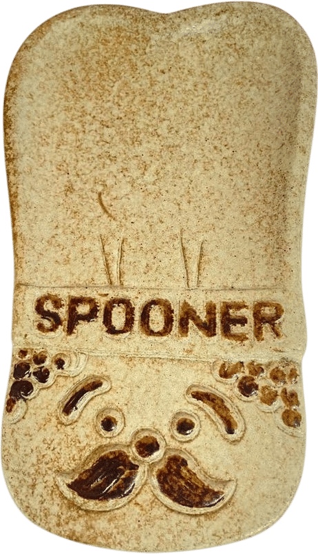 Pottery Craft USA Vintage Stoneware Spoon Rest Chef Spooner Speckled Glaze Brown - Etsy
