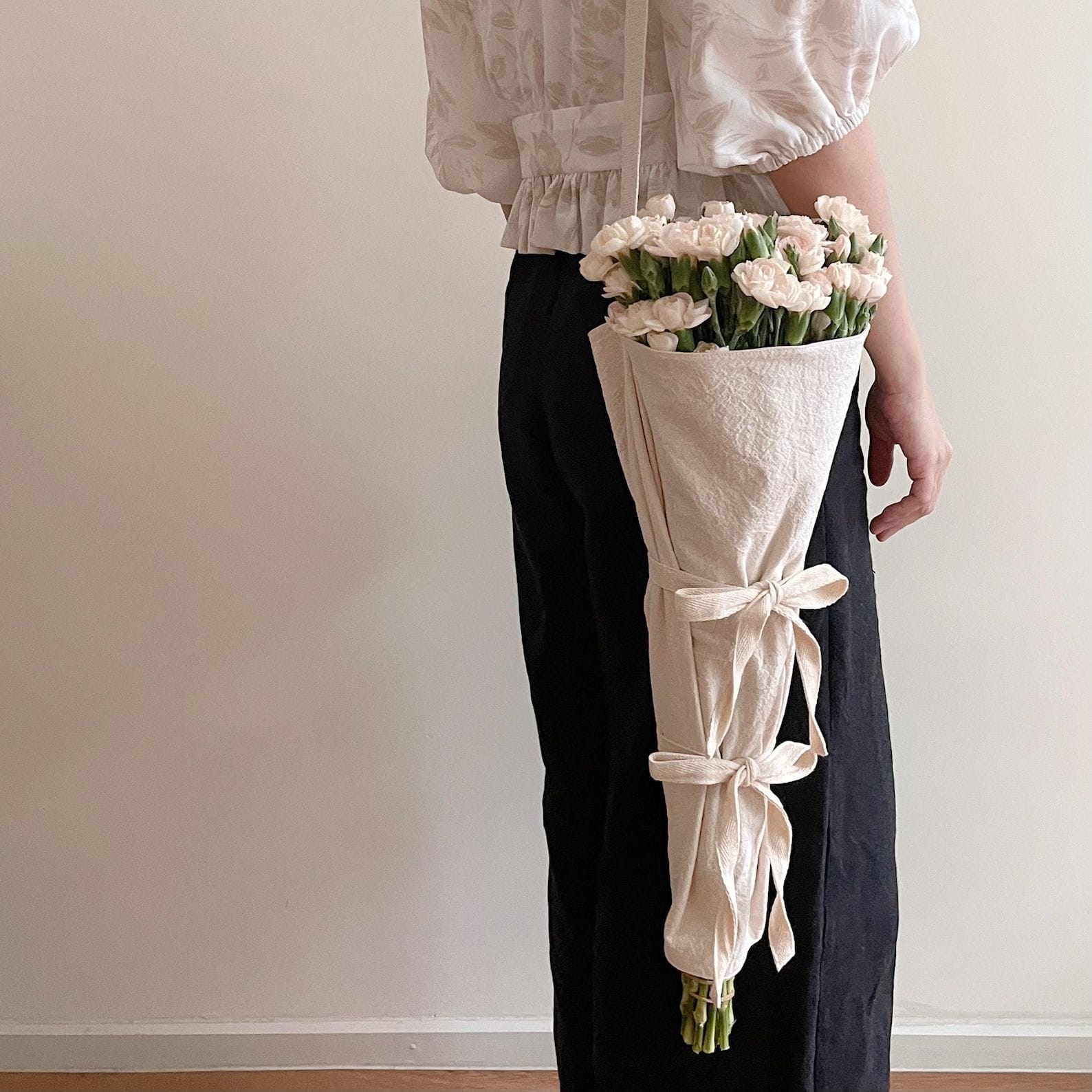 Reusable Cotton Flower Bouquet Tote