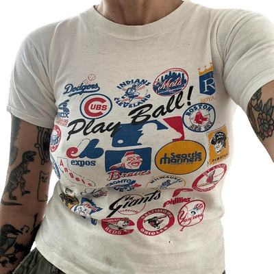 Vintage Baseball Team Logos Baby Tee