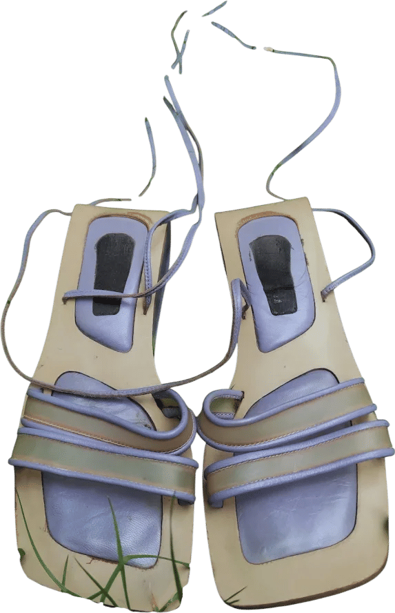 Y2K Pastel Purple Strappy Sandals - Size 38 - Etsy