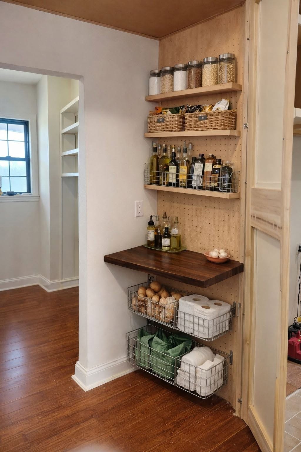 Another Charming Pegboard Pantry 