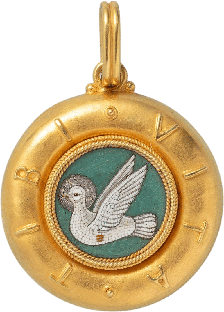 18k Gold Archaeological Revival Pendant (Fortunato Pio Castellani, c. 1860)