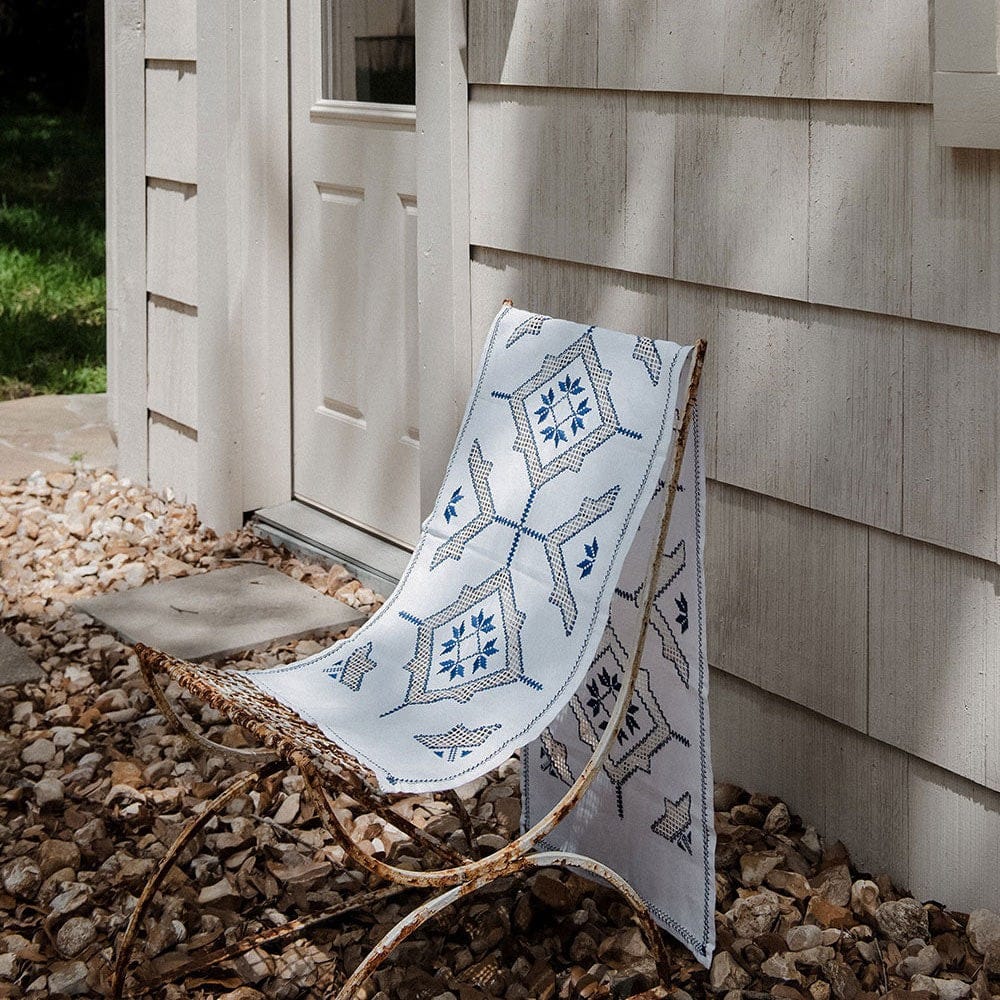Heirloom Embroidered Table Throw