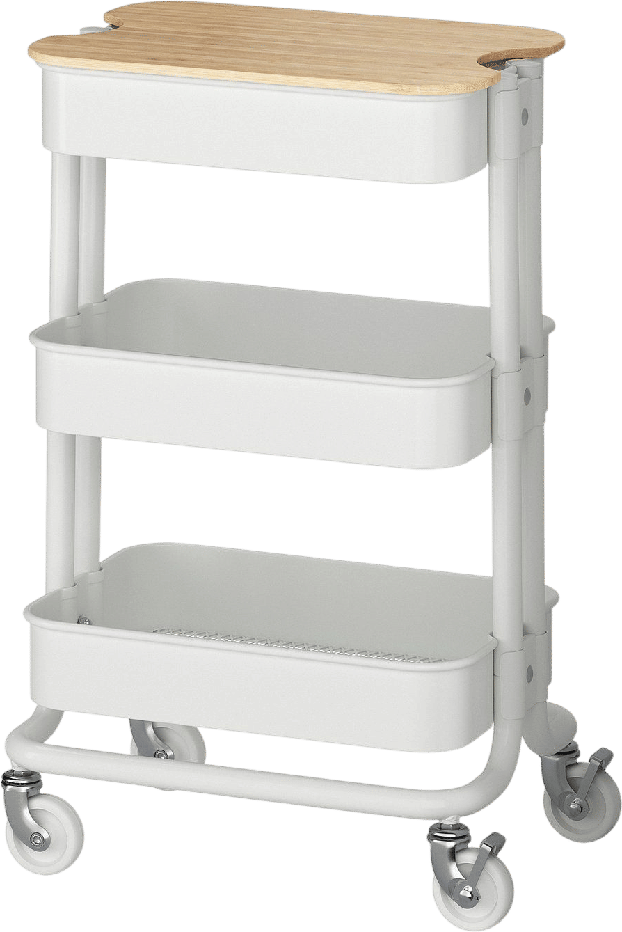 RÅSKOG / NORRÅVA Trolley with Lid