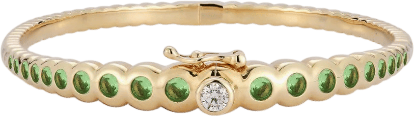Tsavorite Garnet Ombré Bubble Cuff
