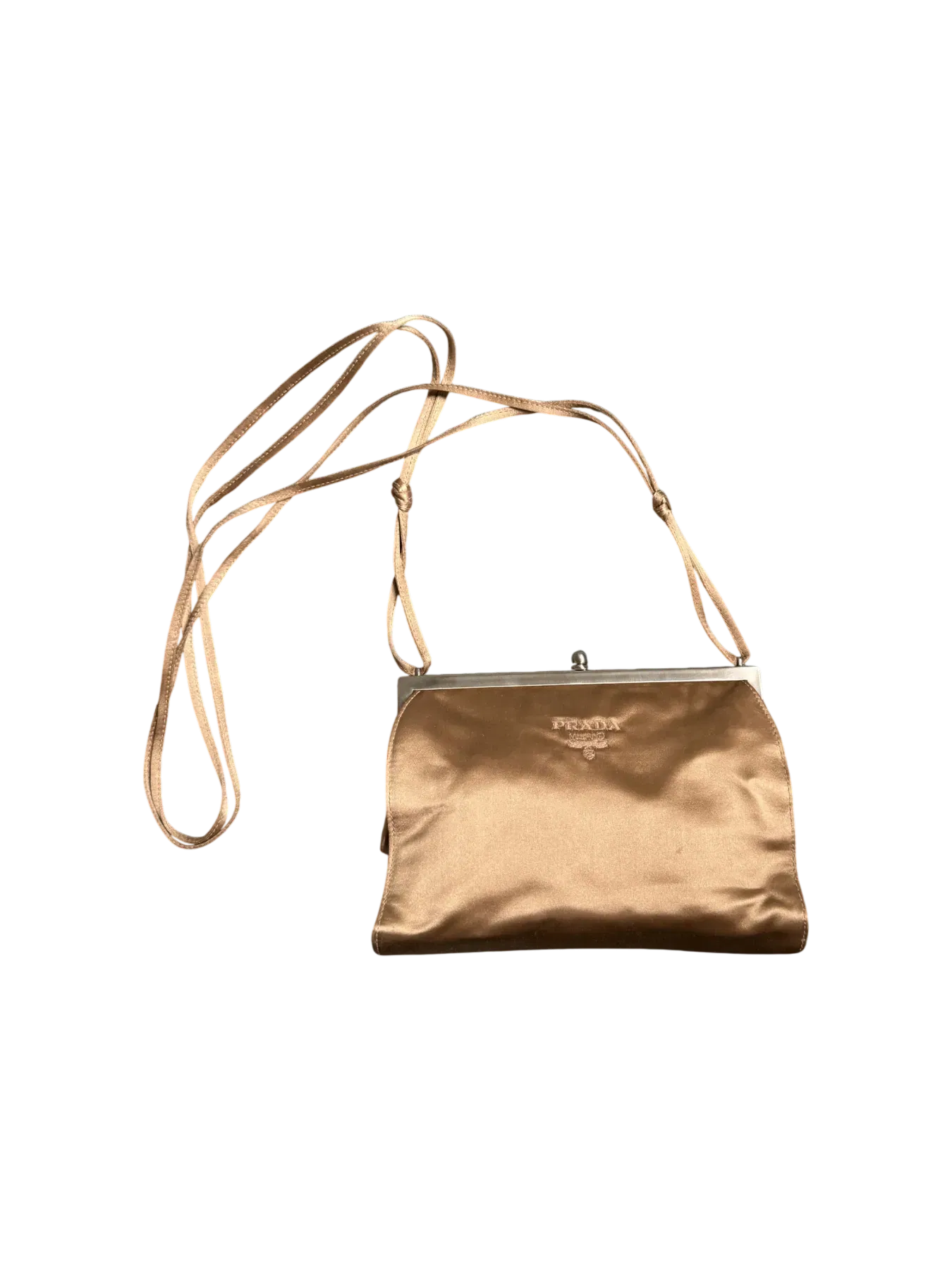 Vintage Blush Pink Satin Shoulder Bag