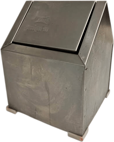 Steel trash can