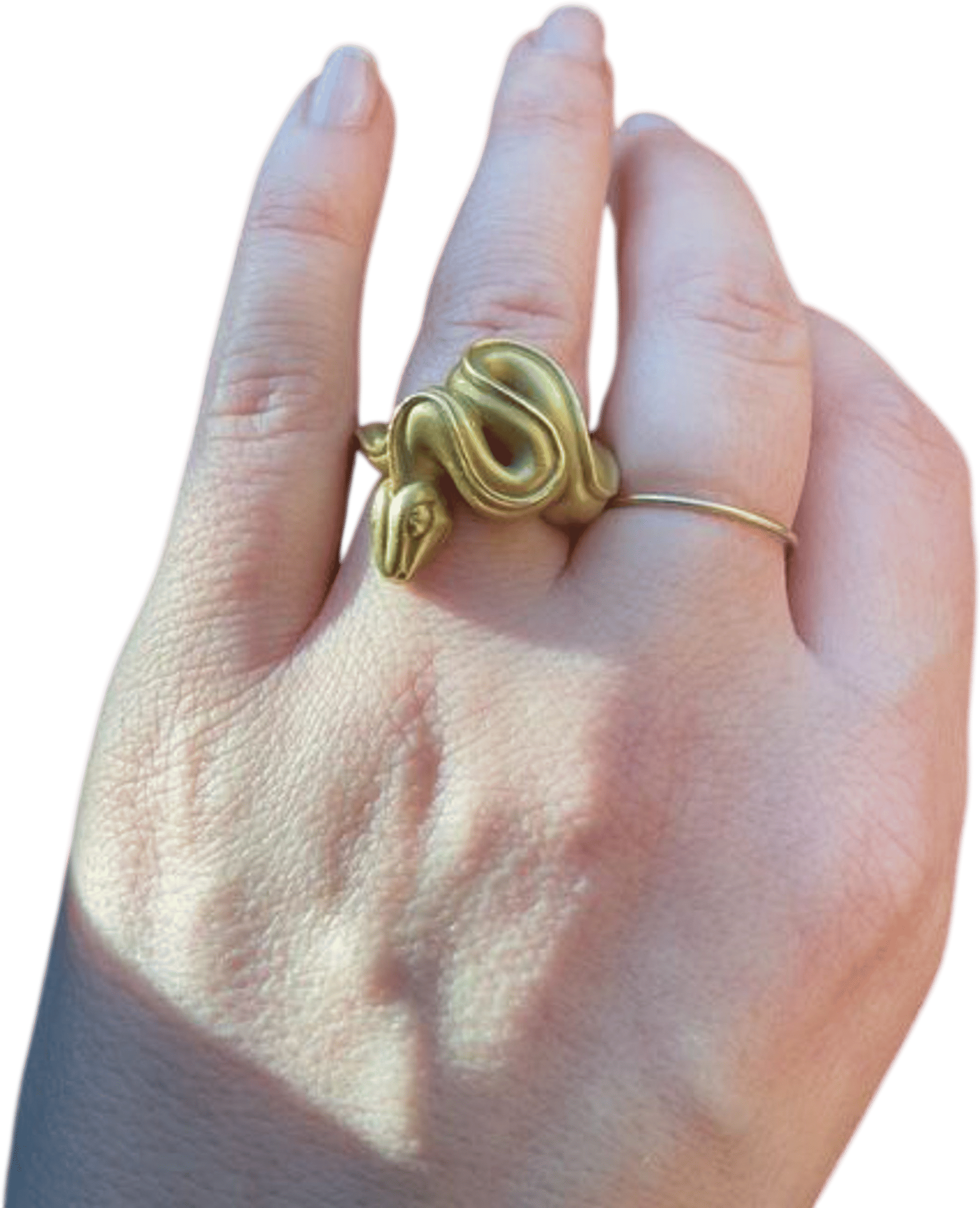 Snake ring 18k yellow gold 6