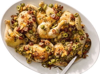 Joan Nathan's Roasted Chicken With Dates and Olives Recipe