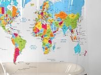 World Map Shower Curtain