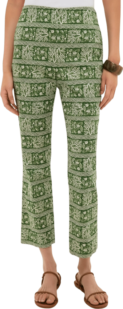 Cowrie Block Print Ashford Pants