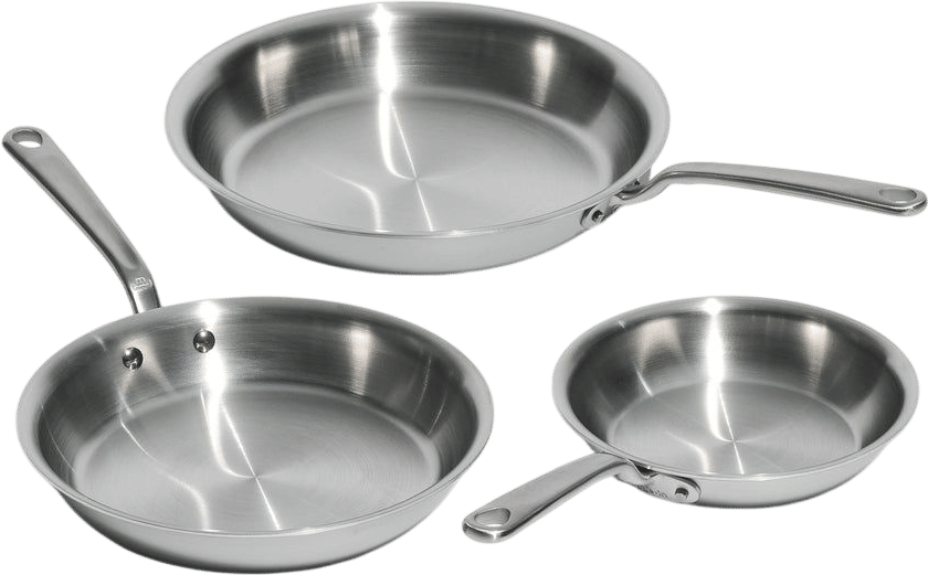 made in stainless steel pan