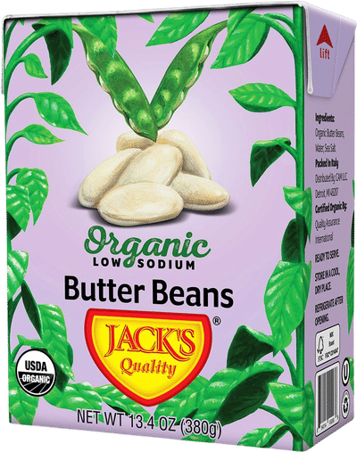 Organic Butter Beans, Low Sodium