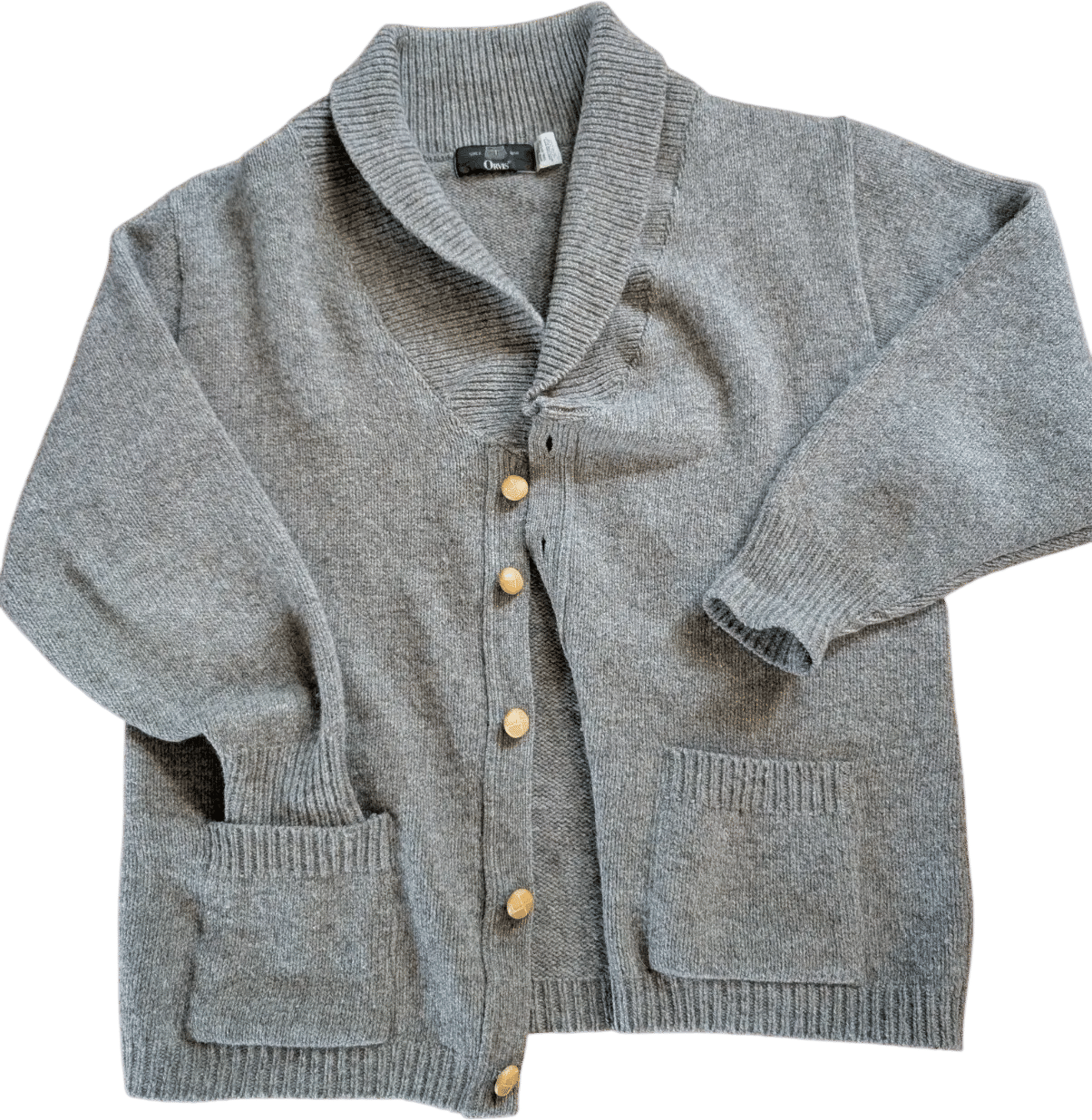 Vintage Orvis Wool Blend Shawl Collar Sweater
