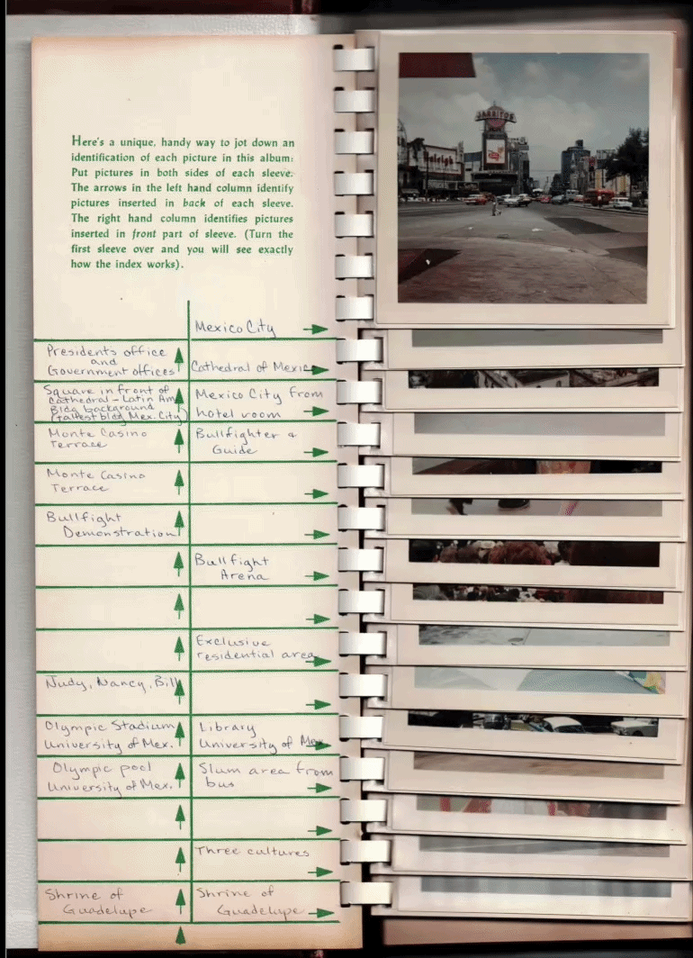 granny's trip to Mexico: 1960s flip-it photo album